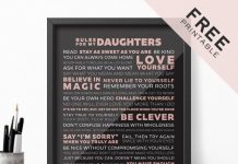 Free Rules for Daughters Printable Free Rules for Daughters Printable