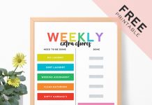 Free Chore Chart Printable Free Chore Chart Printable