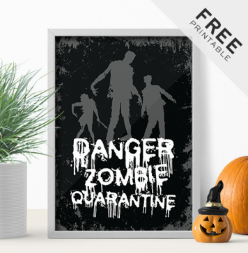 Spooky Freebie Full Of Zombies – Halloween Printable Poster Spooky Freebie Full Of Zombies – Halloween Printable Poster