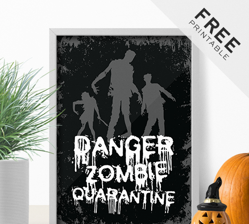 Spooky Freebie Full Of Zombies – Halloween Printable Poster Spooky Freebie Full Of Zombies – Halloween Printable Poster