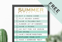 Perfect Free Summer Bucket List Printable Perfect Free Summer Bucket List Printable