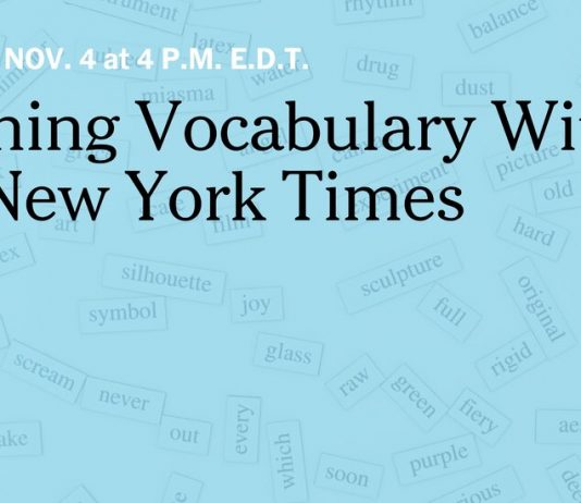 Live Webinar: Teaching Vocabulary With The New York Times Live Webinar: Teaching Vocabulary With The New York Times