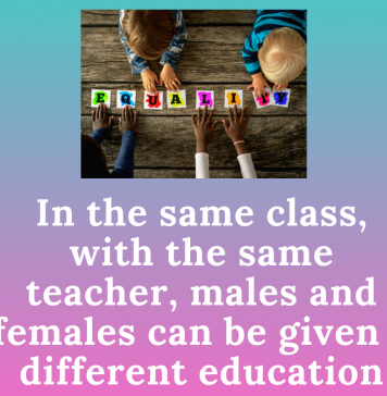 Comment on In the same class, with the same teacher, males and females can be given a different education by Muhammad Shahbaz Ali Comment on In the same class, with the same teacher, males and females can be given a different education by Muhammad Shahbaz Ali