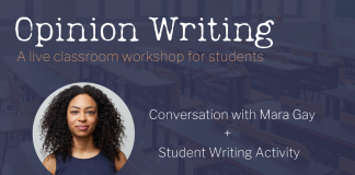 Live Classroom Workshop for Students: Opinion Writing Live Classroom Workshop for Students: Opinion Writing