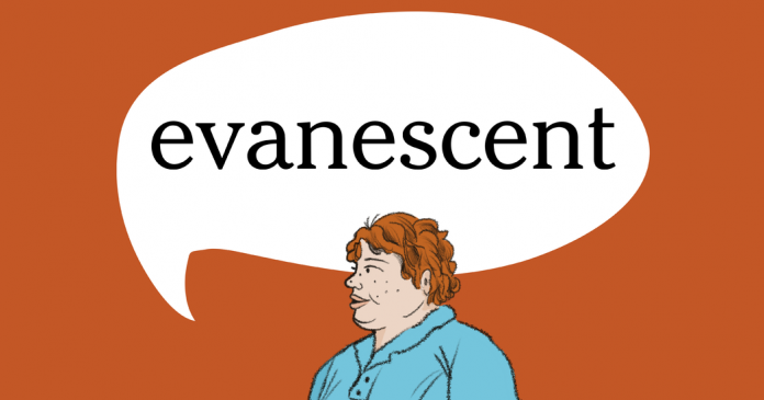 Word of the Day: evanescent