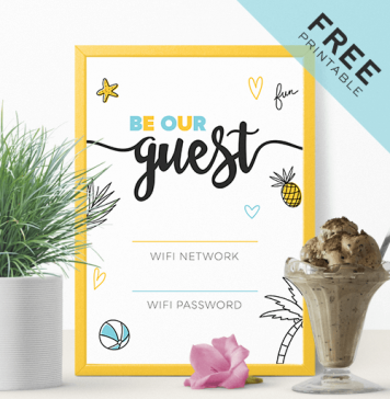 Summer Wifi Password Printable – Awesome Pool Party Essential! Summer Wifi Password Printable – Awesome Pool Party Essential!