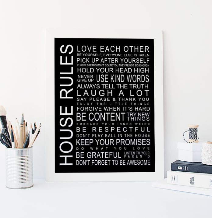 Comment on Free House Rules Printable – 2 color versions! by Kate