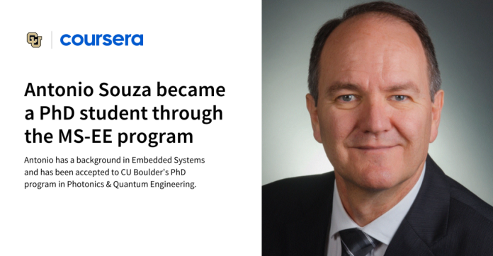 Antonio Souza opened the door to being a PhD student through the MS-EE program
