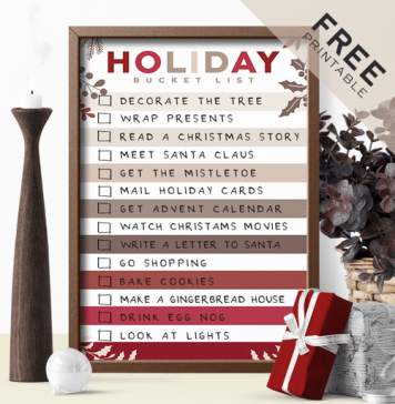 Holiday Bucket List Free Printable – Seasonal Must-have! Holiday Bucket List Free Printable – Seasonal Must-have!