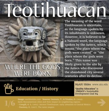 AIU Slides: Teotihuacan where the gods were born AIU Slides: Teotihuacan where the gods were born