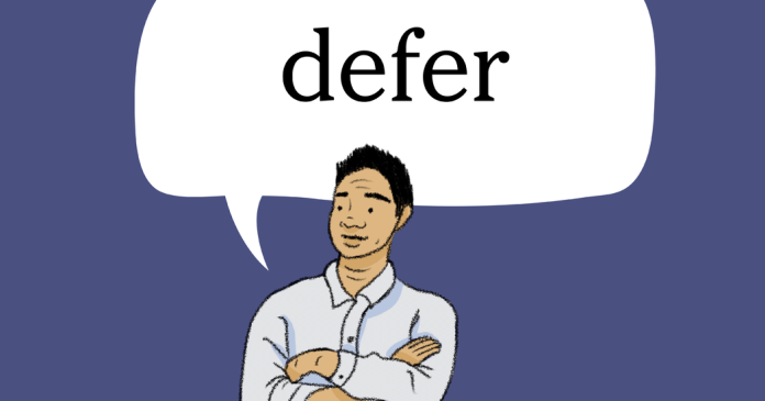 Word of the Day: defer