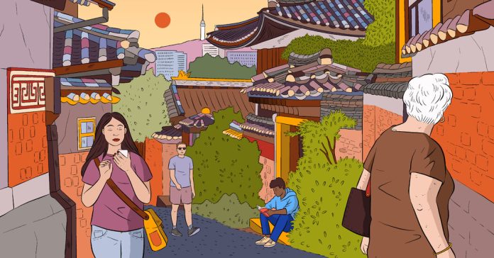 Walking Through Town Walking Through Town