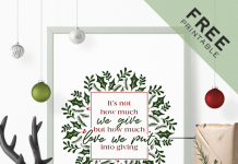 Last Minute Decoration – Free Christmas Quote Printable Poster Last Minute Decoration – Free Christmas Quote Printable Poster