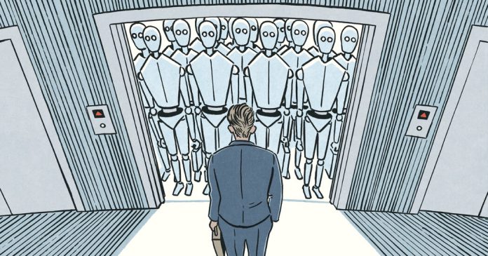 An Elevator Filled With Robots