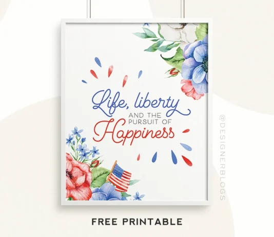 Blooming Freedom: DIY 4th of July Decorations with Free Printable Posters Blooming Freedom: DIY 4th of July Decorations with Free Printable Posters