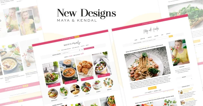 New Food Blog Designs: Maya & Kendal