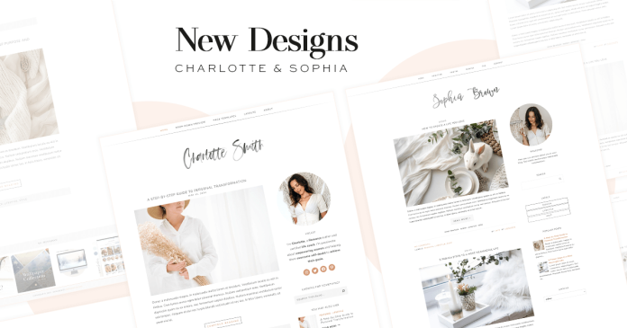 New Boho Blog Designs: Charlotte & Sophia