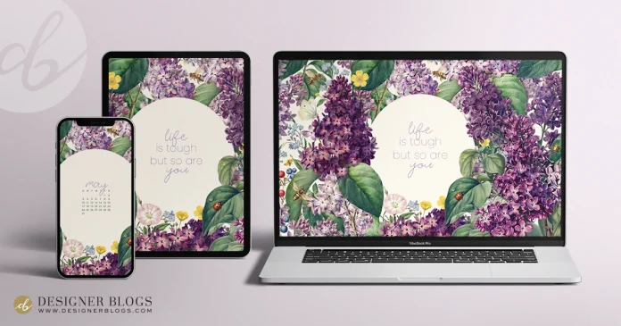 Free May 2026 Wallpaper – Lush Lilacs