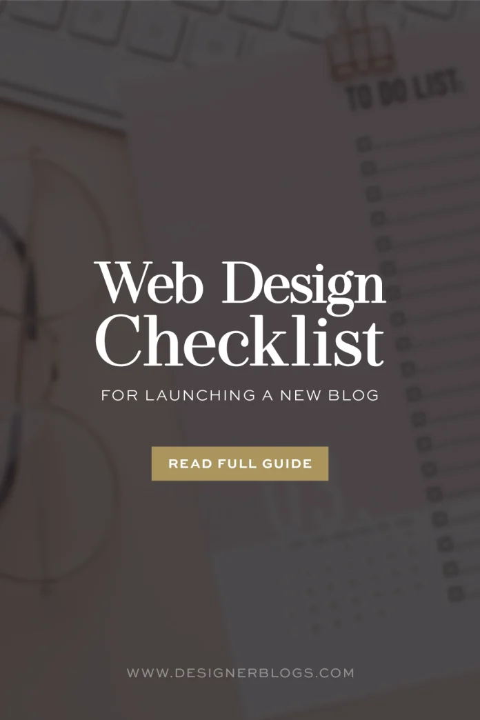The Essential Web Design Checklist for Launching a New Blog